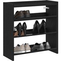 Shoe Rack Black 60x25x62 cm Engineered Wood