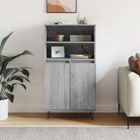 Berkfield Home Highboard Grey Sonoma 60x36x110 cm Engineered Wood | Size: 60 x 36 x 110 cm