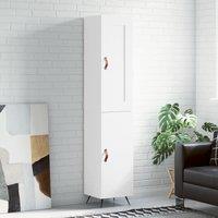 Berkfield Home Highboard White 34.5x34x180 cm Engineered Wood