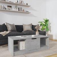 Coffee Table Concrete Grey 102x50x36 cm Engineered Wood