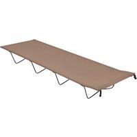Berkfield Home Camping Bed 180x60x19 cm Oxford Fabric & Steel Taupe | Size: 180 x 60 x 19 cm