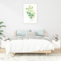 Berkfield Home Bedside Cabinets 2 pcs White 40x39x40 cm | Size: 40 x 39 x 40 cm