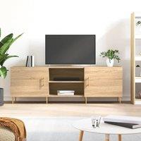 Berkfield Home TV Cabinet Sonoma Oak 150x30x50 cm Engineered Wood in Brown | Size: 150 x 30 x 50 cm