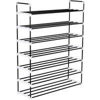 Berkfield Home Shoe Rack with 7 Shelves Metal & Plastic Black