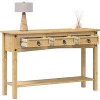 Berkfield Home Console Table Corona 114x34.5x73 cm Solid Wood Pine in Brown