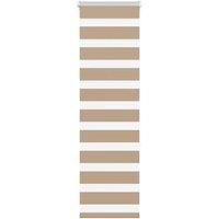 Berkfield Home Zebra Blind Sand Brown 45x150 cm Fabric Width 40.9 cm Polyester