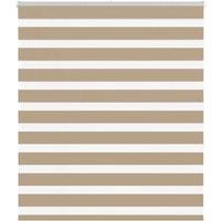 Berkfield Home Zebra Blind Sand Brown 125x150 cm Fabric Width 120.9 cm Polyester