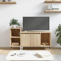 Berkfield Home TV Cabinet Sonoma Oak 100x35x55 cm Engineered Wood in Brown | Size: 100 x 35 x 55 cm