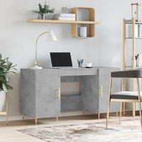 Berkfield Home Desk Concrete Grey 140x50x75 cm Engineered Wood | Size: 140 x 50 x 75 cm