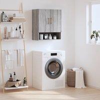 Berkfield Home Wall Cabinet Grey Sonoma 60x31x70 cm Engineered Wood | Size: 60 x 31 x 70 cm