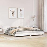 Berkfield Home Bed Frame without Mattress White 200x200 cm Solid Wood Pine