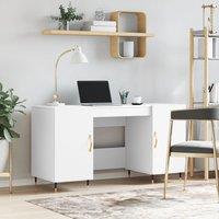 Berkfield Home Desk White 140x50x75 cm Engineered Wood | Size: 140 x 50 x 75 cm