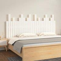 Berkfield Home Wall Headboard White 166x3x80 cm Solid Wood Pine | Size: 166 x 3 x 80 cm