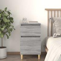 Berkfield Home Bedside Cabinet Grey Sonoma 40x35x70 cm | Size: 40 x 35 x 70 cm