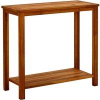 Berkfield Home Garden Console Table 80x35x75 cm Solid Acacia Wood in Brown | Size: 80 x 35 x 75 cm