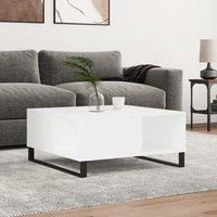 Coffee Table White 80x80x36.5 cm Engineered Wood