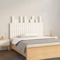 Berkfield Home Wall Headboard White 108x3x80 cm Solid Wood Pine | Size: 108 x 3 x 80 cm