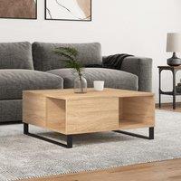 Berkfield Home Coffee Table Sonoma Oak 80x80x36.5 cm Engineered Wood in Brown