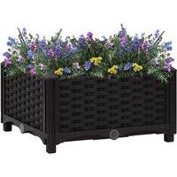 Berkfield Home Raised Bed 40x40x23 cm Polypropylene in Black | Size: 40 x 40 x 23 cm