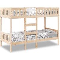 Berkfield Home Bunk Bed 75x190 cm Solid Wood Pine in Brown