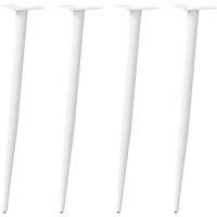 Berkfield Home Coffee Table Legs Conical Shape 4 pcs White 72-73 cm Steel