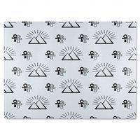 Benjamin Tate Design Egyptian Pyramid & Ankh Glass Chopping Board in Natural