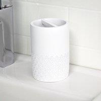 Showerdrape Chantilly White Toothbrush Holder