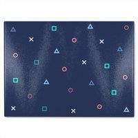 Benjamin Tate Design Hipster Pattern Glass Chopping Board in Natural
