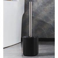 Showerdrape Echo Black Steel Toilet Brush & Holder