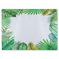 Benjamin Tate Design Tropical Leaves Glass Chopping Board in Natural
