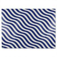 Benjamin Tate Design Wavey Lines Glass Chopping Board in Natural