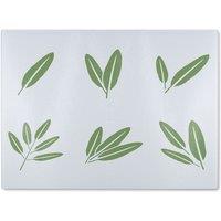 Benjamin Tate Design Herbs Glass Chopping Board in Natural