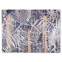 Benjamin Tate Design Grunged Print Glass Chopping Board in Natural