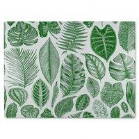 Benjamin Tate Design Leaves Mixed Glass Chopping Board in Natural