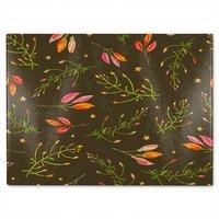 Benjamin Tate Design Green Branches Glass Chopping Board in Natural