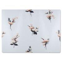 Benjamin Tate Design Flower Bunches Glass Chopping Board in Natural