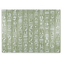 Benjamin Tate Design Egyptian Hieroglyphic Decorative Glass Chopping Board in Natural
