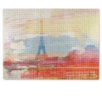 Benjamin Tate Design Hessian Paris Glass Chopping Board in Natural