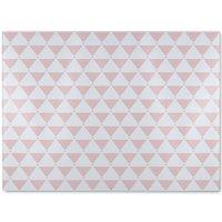 Benjamin Tate Design Pink Triangles Glass Chopping Board in Natural