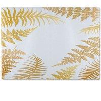 Benjamin Tate Design Gold Fern Glass Chopping Board in Natural