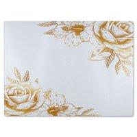 Benjamin Tate Design Gold Rose Glass Chopping Board in Natural