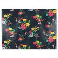 Benjamin Tate Design Floral Pattern Glass Chopping Board in Natural