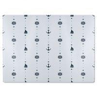 Benjamin Tate Design Anchor Wheel Sailboat Glass Chopping Board in Natural