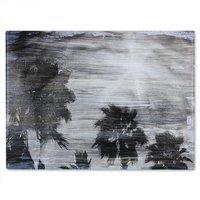 Benjamin Tate Design Silver & Black Palm Glass Chopping Board in Natural