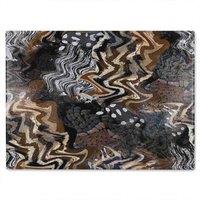 Benjamin Tate Design African Print Glass Chopping Board in Natural