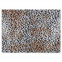 Benjamin Tate Design Leopard Spots Glass Chopping Board in Natural
