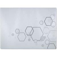 Benjamin Tate Design Abstract Hexagon Glass Chopping Board in Natural