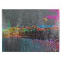Benjamin Tate Design Landscape London Glass Chopping Board in Natural