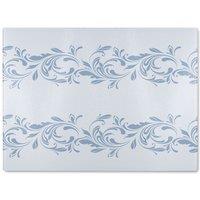 Benjamin Tate Design Decorative Swirls & Flowers Glass Chopping Board in Natural