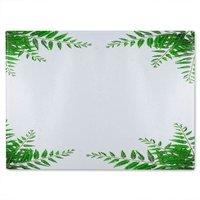 Benjamin Tate Design Green Botanicals Glass Chopping Board in Natural